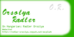 orsolya radler business card